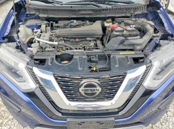 KNMAT2MV3JP568183 2018 NISSAN ROGUE Blue Вид підкапотного простору