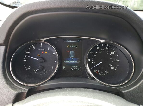 KNMAT2MV4GP594347 2016 NISSAN ROGUE Black Vista del cuadro de instrumentos