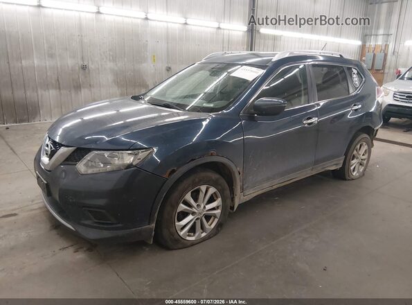 KNMAT2MV4GP602818 2016 NISSAN ROGUE Navy Передняя левая четверть