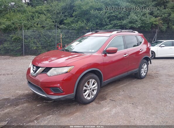 KNMAT2MV4GP628870 2016 NISSAN ROGUE Red Vista tres cuartos delantera izquierda