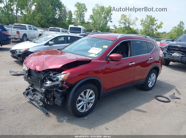 KNMAT2MV4GP649413 2016 NISSAN ROGUE Maroon Vista tres cuartos delantera izquierda