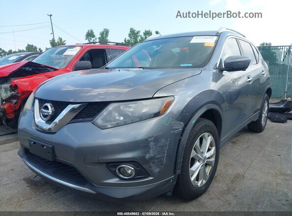 KNMAT2MV4GP651629 2016 NISSAN ROGUE Gray Przód lewy