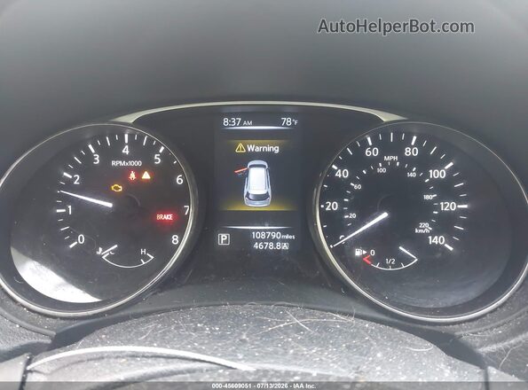 KNMAT2MV4GP661111 2016 NISSAN ROGUE Silver Հետևի նստատեղերի տեսք