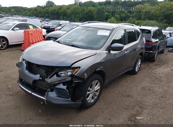 KNMAT2MV4GP667135 2016 NISSAN ROGUE Silver Առջևի ձախ երեք քառորդ տեսարան