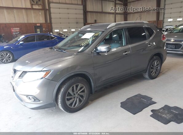 KNMAT2MV4GP689913 2016 NISSAN ROGUE Gray Առջևի ձախ երեք քառորդ տեսարան