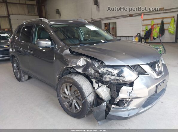 KNMAT2MV4GP689913 2016 NISSAN ROGUE Gray Դիմացի տեսք