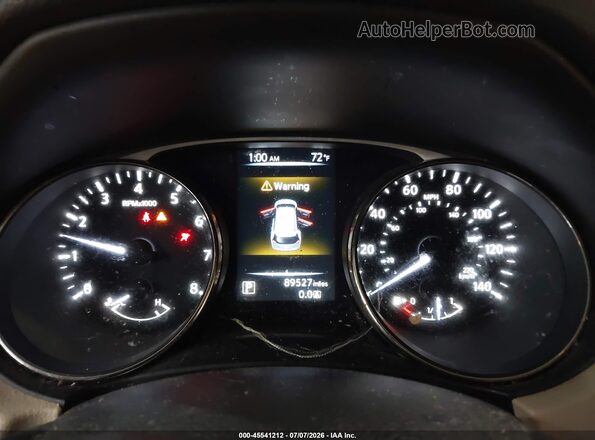 KNMAT2MV4GP694478 2016 NISSAN ROGUE White უკანა სავარძლების ხედი