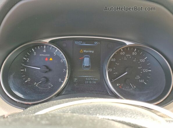 KNMAT2MV4GP716947 2016 NISSAN ROGUE Black Instrument cluster view