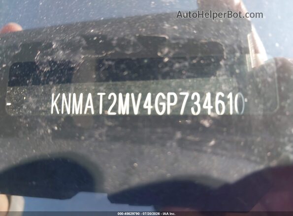 KNMAT2MV4GP734610 2016 NISSAN ROGUE Black Widok komory silnika