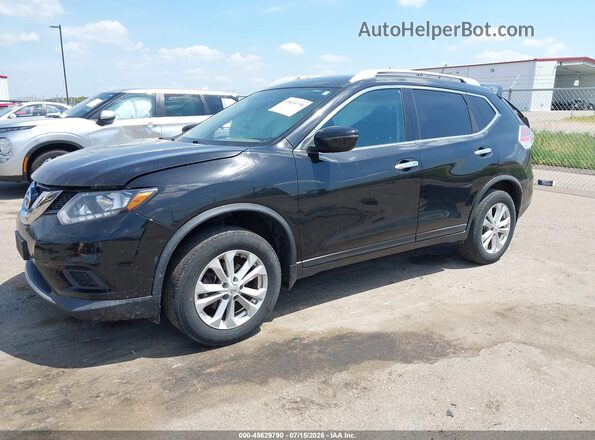 KNMAT2MV4GP734610 2016 NISSAN ROGUE Black Przód lewy