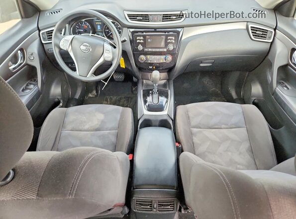 KNMAT2MV4GP737281 2016 NISSAN ROGUE Black Առջևի վահանակի տեսք