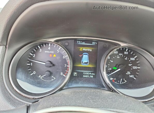 KNMAT2MV4GP737281 2016 NISSAN ROGUE Black Սարքավորումների վահանակի տեսք