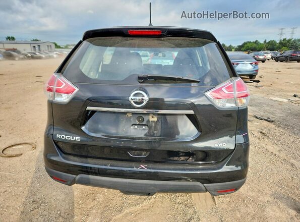 KNMAT2MV4GP737281 2016 NISSAN ROGUE Black Հետևի տեսք