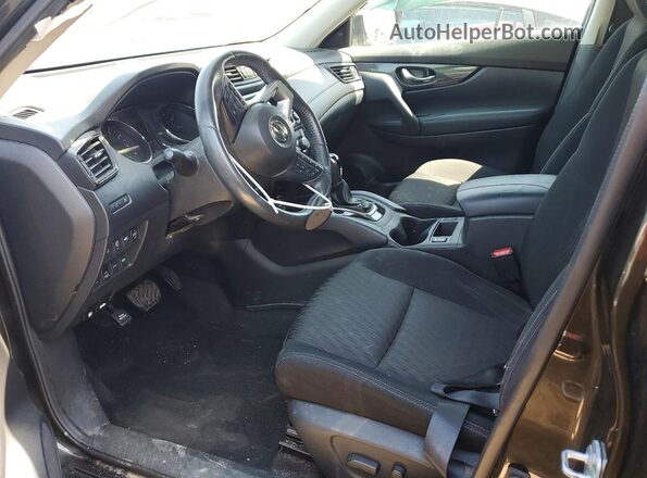 KNMAT2MV4HP504874 2017 NISSAN ROGUE Brown წინა სალონის ხედი