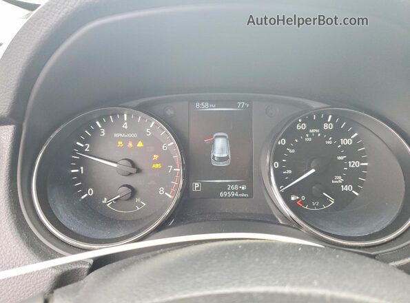 KNMAT2MV4HP562113 2017 NISSAN ROGUE Silver Вид щитка приладів