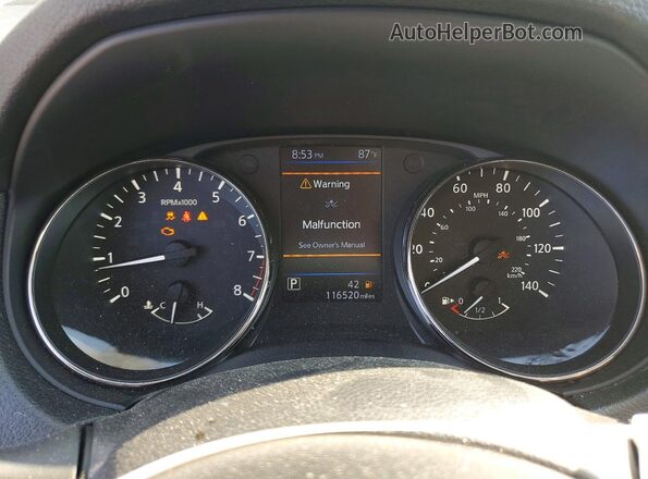 KNMAT2MV4JP505626 2018 NISSAN ROGUE Black ხელსაწყოთა პანელის ხედი