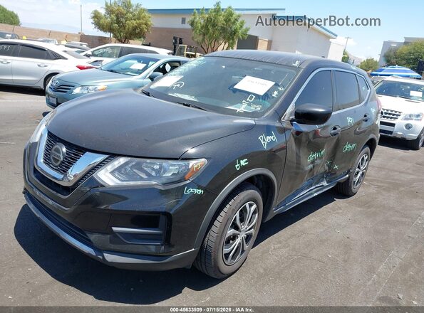 KNMAT2MV4JP522135 2018 NISSAN ROGUE Black წინა მარცხენა ხედი სამი მეოთხედიდან