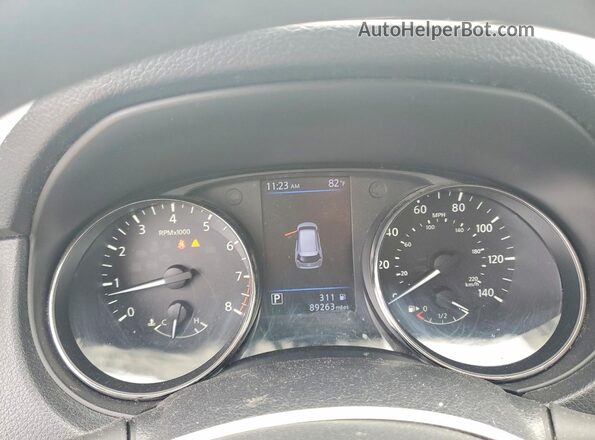 KNMAT2MV4JP574235 2018 NISSAN ROGUE Gray Вид щитка приладів