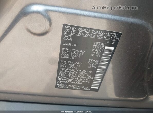 KNMAT2MV5GP629140 2016 NISSAN ROGUE Silver Widok komory silnika