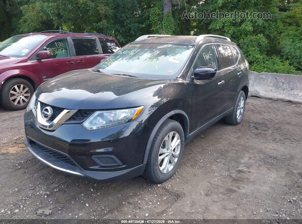 KNMAT2MV5GP688172 2016 NISSAN ROGUE Black Առջևի ձախ երեք քառորդ տեսարան