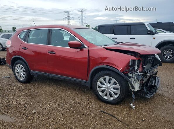 KNMAT2MV5GP717878 2016 NISSAN ROGUE Красный Передняя правая четверть