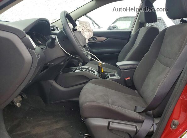 KNMAT2MV5GP717878 2016 NISSAN ROGUE Красный Вид салона спереди