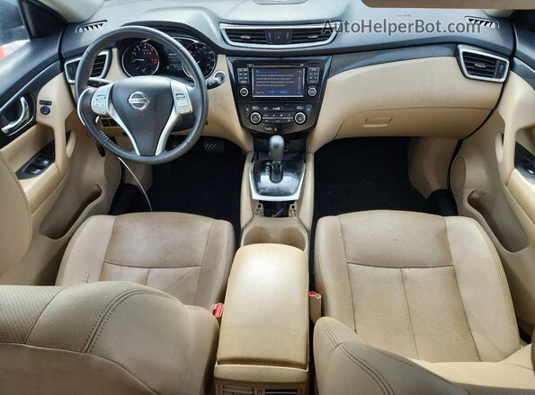 KNMAT2MV5GP730341 2016 NISSAN ROGUE Black Widok deski rozdzielczej