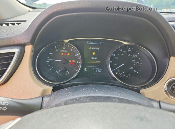 KNMAT2MV5GP730341 2016 NISSAN ROGUE Black Widok zestawu wskaźników