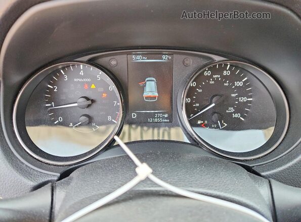 KNMAT2MV5HP514586 2017 NISSAN ROGUE Black Вид щитка приладів