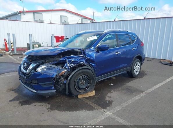 KNMAT2MV5HP553808 2017 NISSAN ROGUE Blue წინა მარცხენა ხედი სამი მეოთხედიდან
