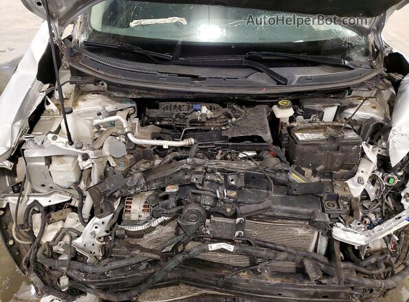 KNMAT2MV5HP588090 2017 NISSAN ROGUE Silver ძრავის განყოფილების ხედი