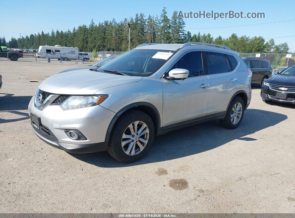 KNMAT2MV6GP644567 2016 NISSAN ROGUE Silver Առջևի ձախ երեք քառորդ տեսարան