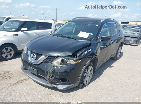 KNMAT2MV6GP650367 2016 NISSAN ROGUE Черный Передняя левая четверть