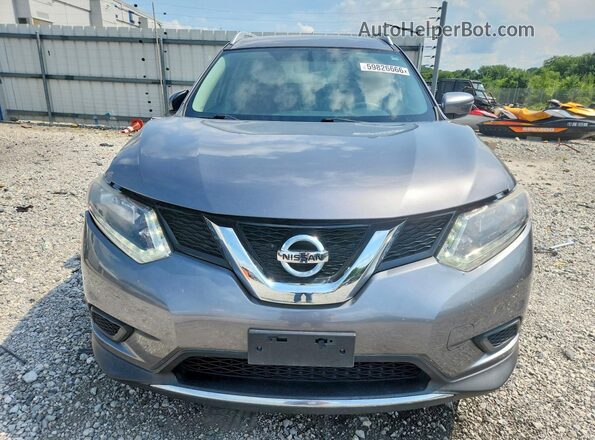 KNMAT2MV6GP656573 2016 NISSAN ROGUE Gray Widok z przodu