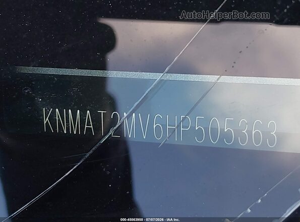 KNMAT2MV6HP505363 2017 NISSAN ROGUE Gray Вид підкапотного простору