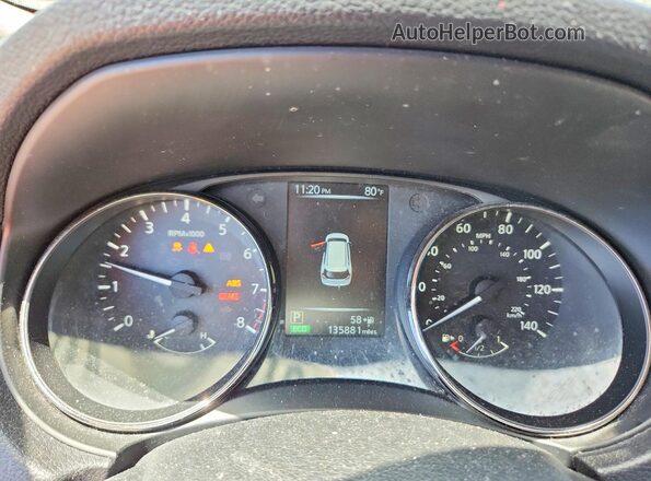 KNMAT2MV6HP532322 2017 NISSAN ROGUE White Вид щитка приладів