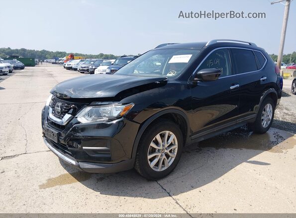 KNMAT2MV6JP590906 2018 NISSAN ROGUE Black Vista tres cuartos delantera izquierda