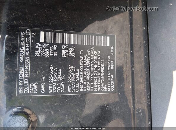 KNMAT2MV6KP521344 2019 NISSAN ROGUE Black Engine compartment view