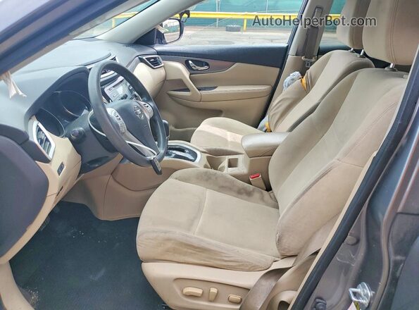 KNMAT2MV7GP620374 2016 NISSAN ROGUE Gray Front interior view