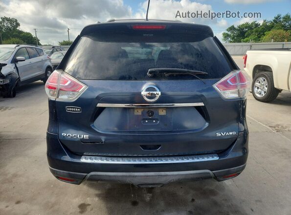 KNMAT2MV7GP626255 2016 NISSAN ROGUE Blue Vista trasera