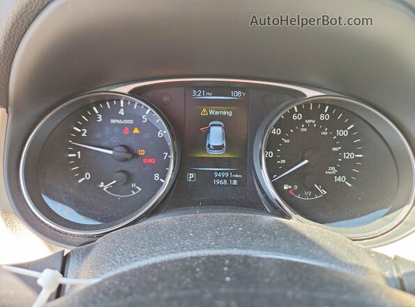 KNMAT2MV7GP639183 2016 NISSAN ROGUE White Instrument cluster view