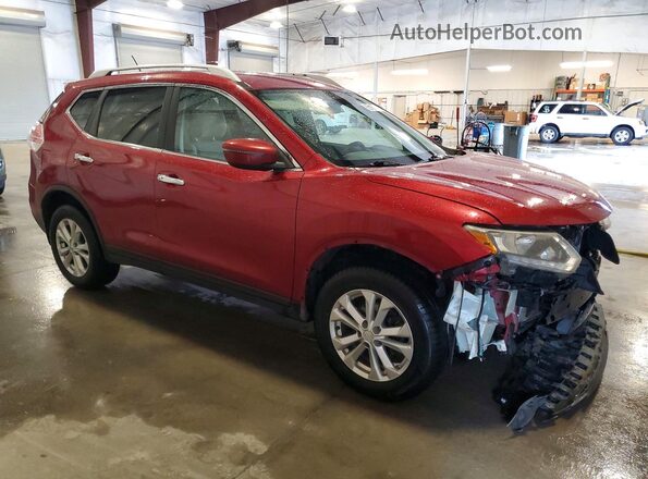 KNMAT2MV7GP677108 2016 NISSAN ROGUE Red Передня права чверть