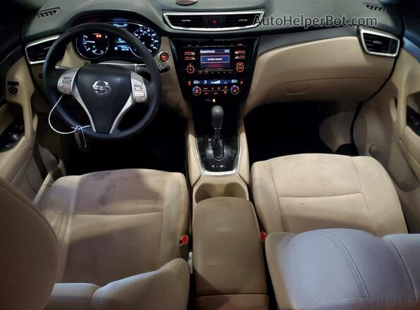 KNMAT2MV7GP677108 2016 NISSAN ROGUE Red Вид панелі приладів