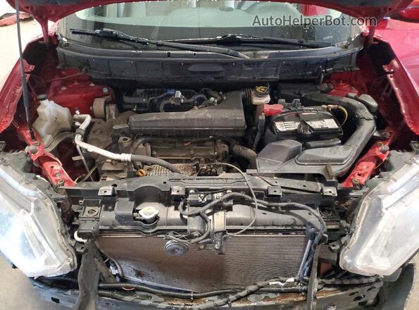 KNMAT2MV7GP677108 2016 NISSAN ROGUE Red Вид підкапотного простору