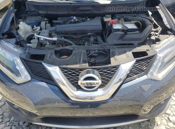 KNMAT2MV7GP691090 2016 NISSAN ROGUE Blue Vista del compartimento del motor