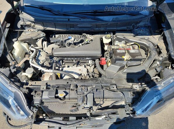KNMAT2MV7GP734391 2016 NISSAN ROGUE Black Vista del compartimento del motor