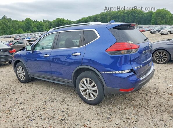 KNMAT2MV7HP574367 2017 NISSAN ROGUE Синий Задняя левая четверть