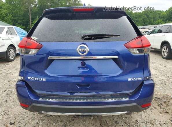 KNMAT2MV7HP574367 2017 NISSAN ROGUE Синий Вид сзади