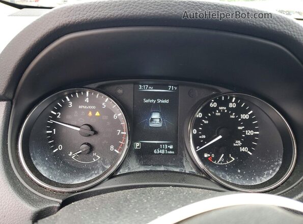 KNMAT2MV7HP574367 2017 NISSAN ROGUE Синий Вид щитка приборов