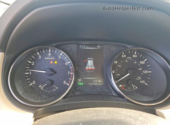 KNMAT2MV7HP584333 2017 NISSAN ROGUE Black Instrument cluster view